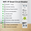RMshebei 1P+N 63A Smart Switch WIFI Circuit Breaker Timer Voltage Protector Kwh Current Leakage Protection Tuya Energy Meter