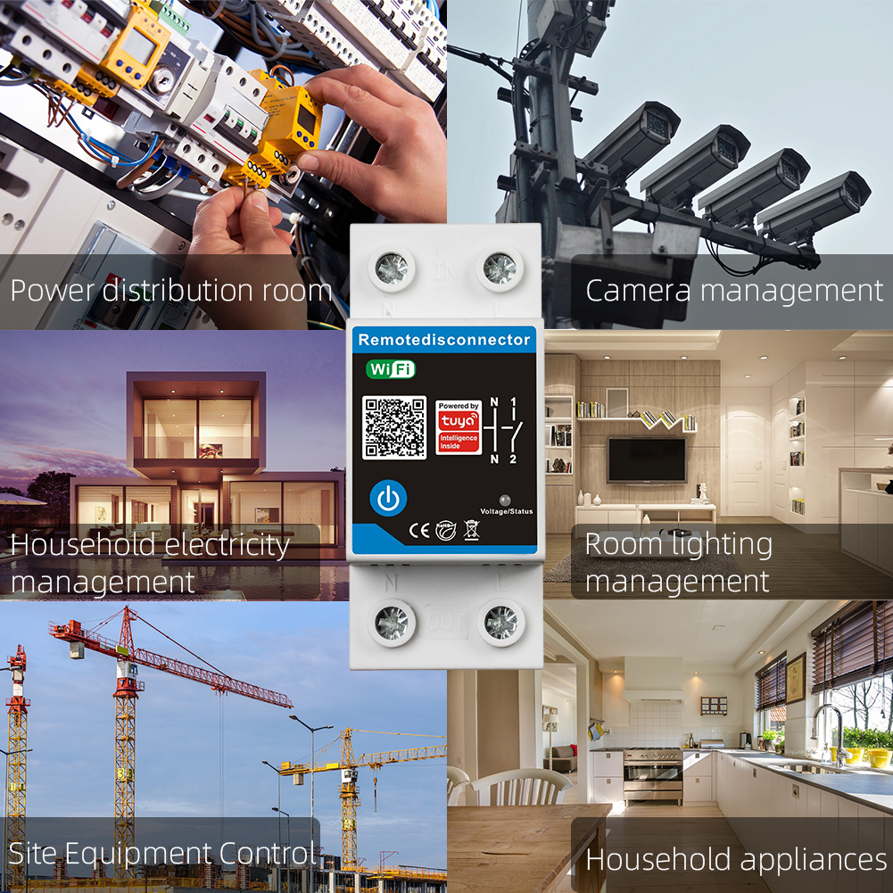 RMshebei Tuya WiFi wireless smart switch timer WTDZW-C 63A