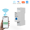 RMshebei WiFi Zigbee Smart Circuit Breaker 1P+N 63A Dual Protocol Auto Switch with Timer/Countdown/Cyclic Scheduling Energy Monitoring App Control (80-300V Global Voltage)