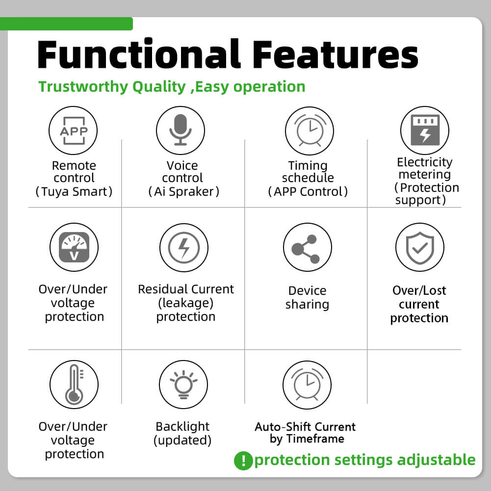 RMshebei Smart Life Smart PV Circuit Breaker Tuya 220v Voltage Current Leakage Protection mcb automatic switch 63A wifi remote
