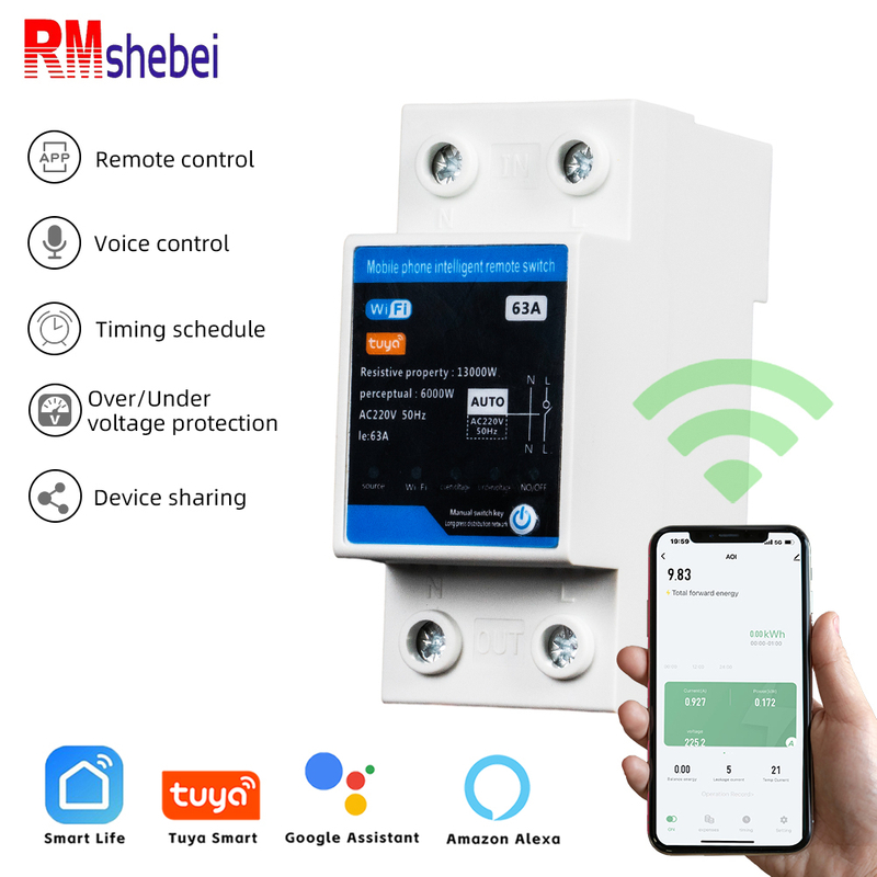 Tuya WiFi Smart Overvoltage and Undervoltage Protection Circuit Breaker