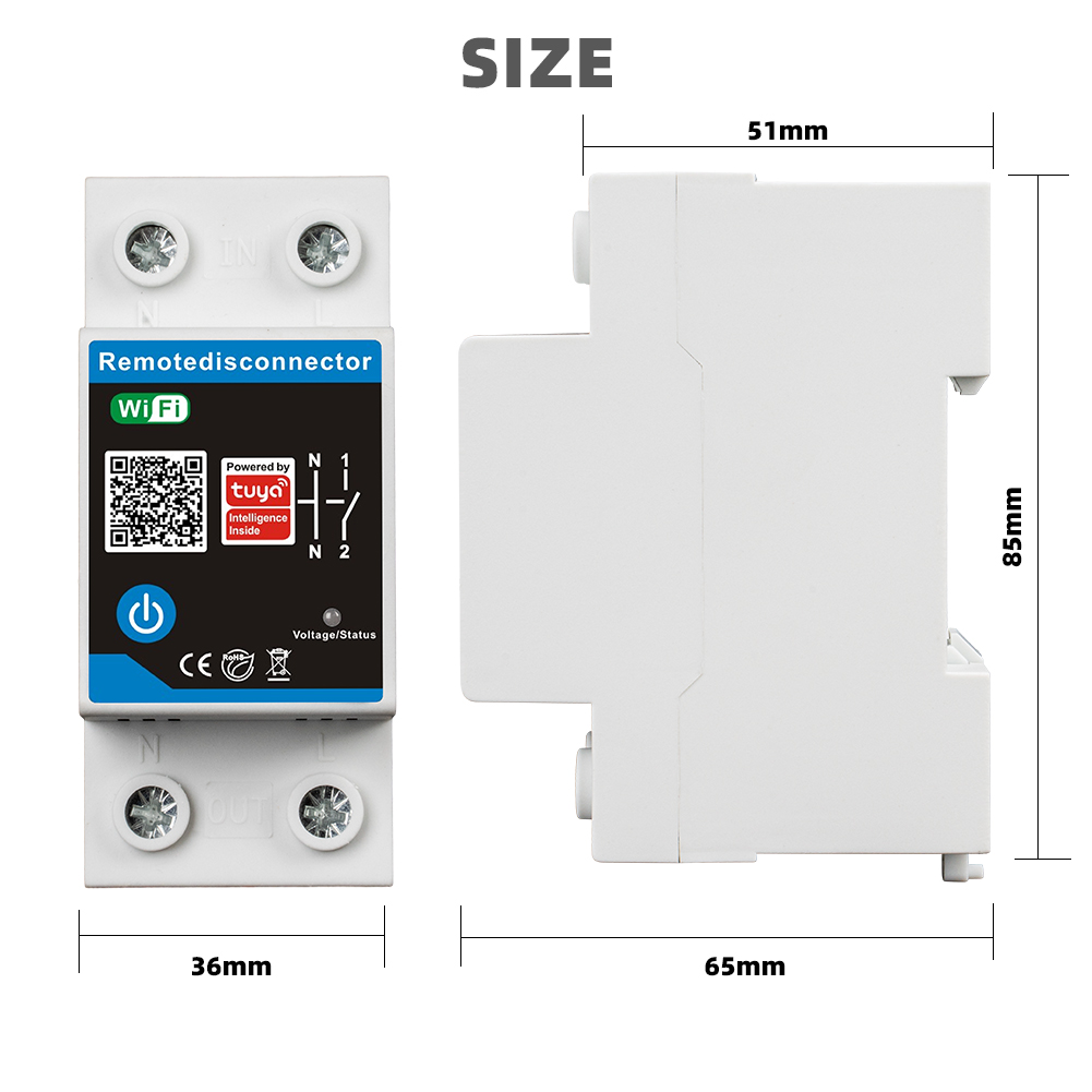 RMshebei Tuya WiFi wireless smart switch timer WTDZW-C 63A
