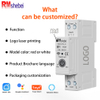 RMshebei 1P+N 63A Smart Switch WIFI Circuit Breaker Timer Voltage Protector Kwh Current Leakage Protection Tuya Energy Meter Over/Under Voltage Overcurrent Protection Timer Energy Monitoring